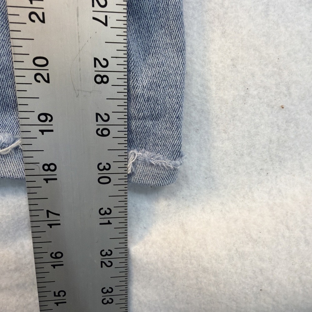 Mica Womens Light Wash Distressed High Rise Flare Jeans Blue Size 29 Inseam 30 - Picture 8 of 16